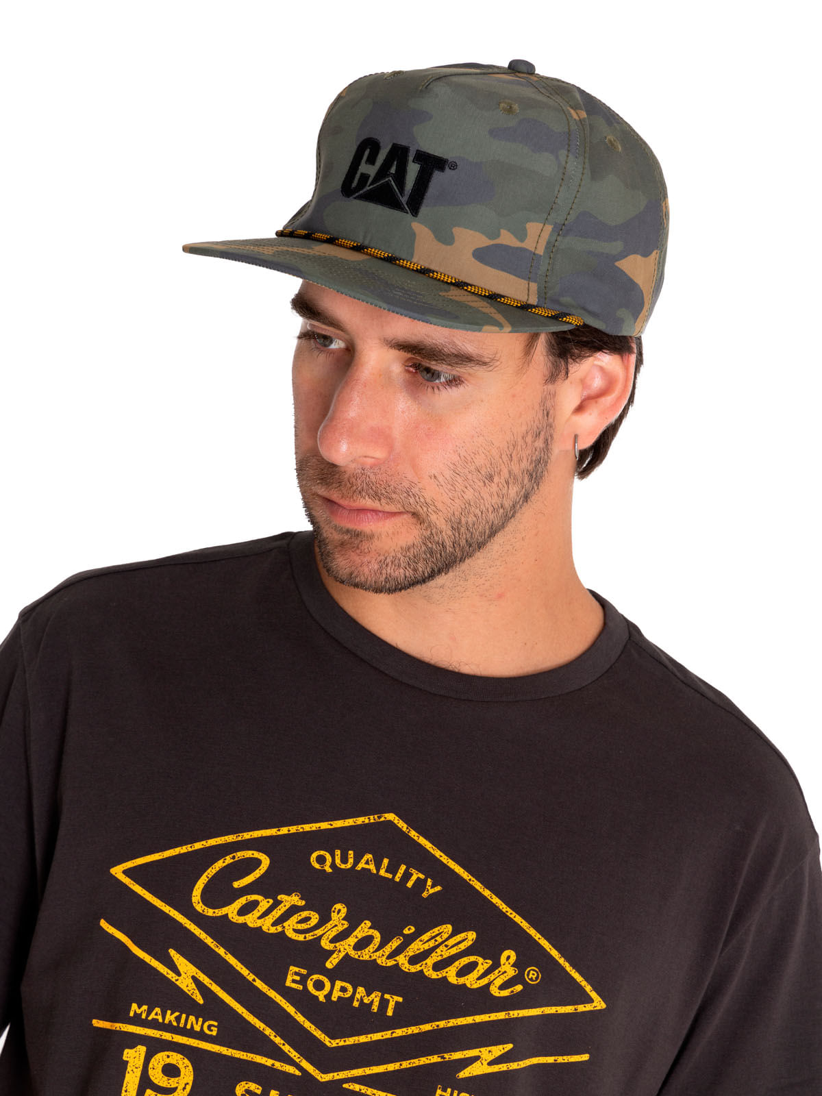 Jockey Casual Hombre Cat Logo Aop 5-Panel Hat Verde Cat