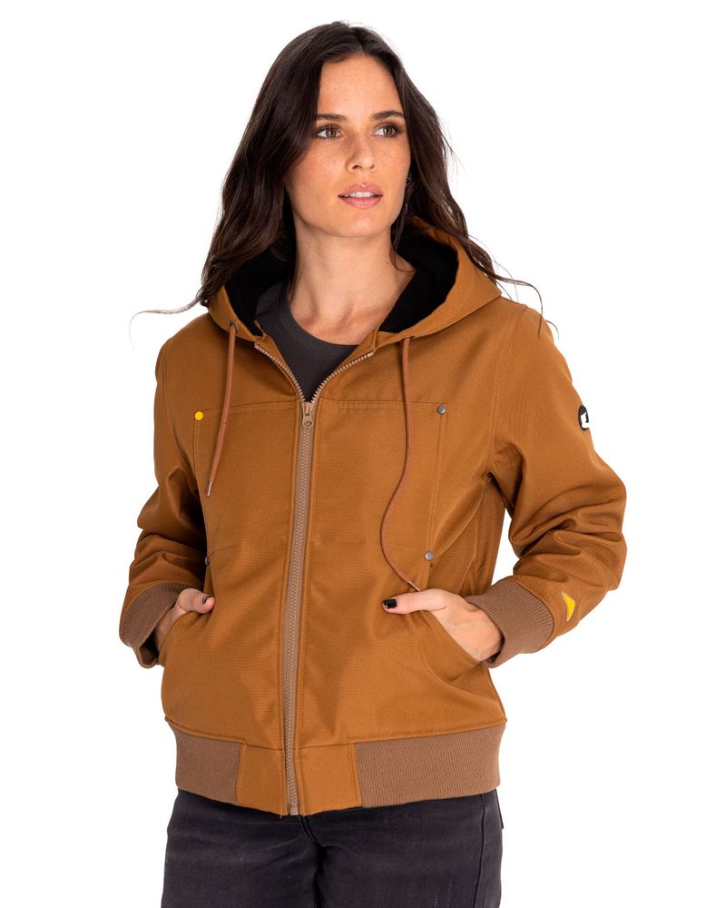 Chaqueta-Casual-Mujer-W-Bonded-Fleece-Lined-Jacket-Cafe-Cat