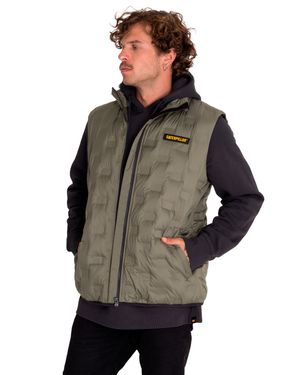 Chaqueta Sin Manga Casual Hombre Foundation Bonded Insulated Vest Verde Cat