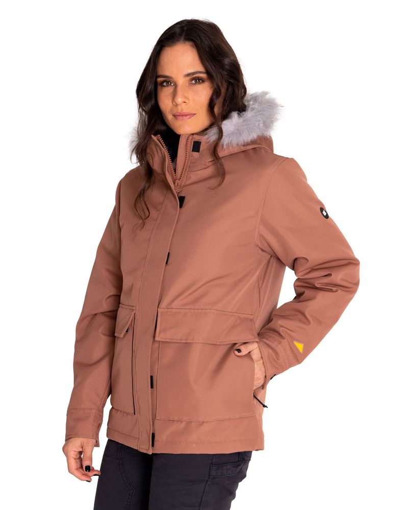 Chaqueta-Casual-Mujer-Mediumweight-Insulated-Hooded-Jacket-Gris-Cat