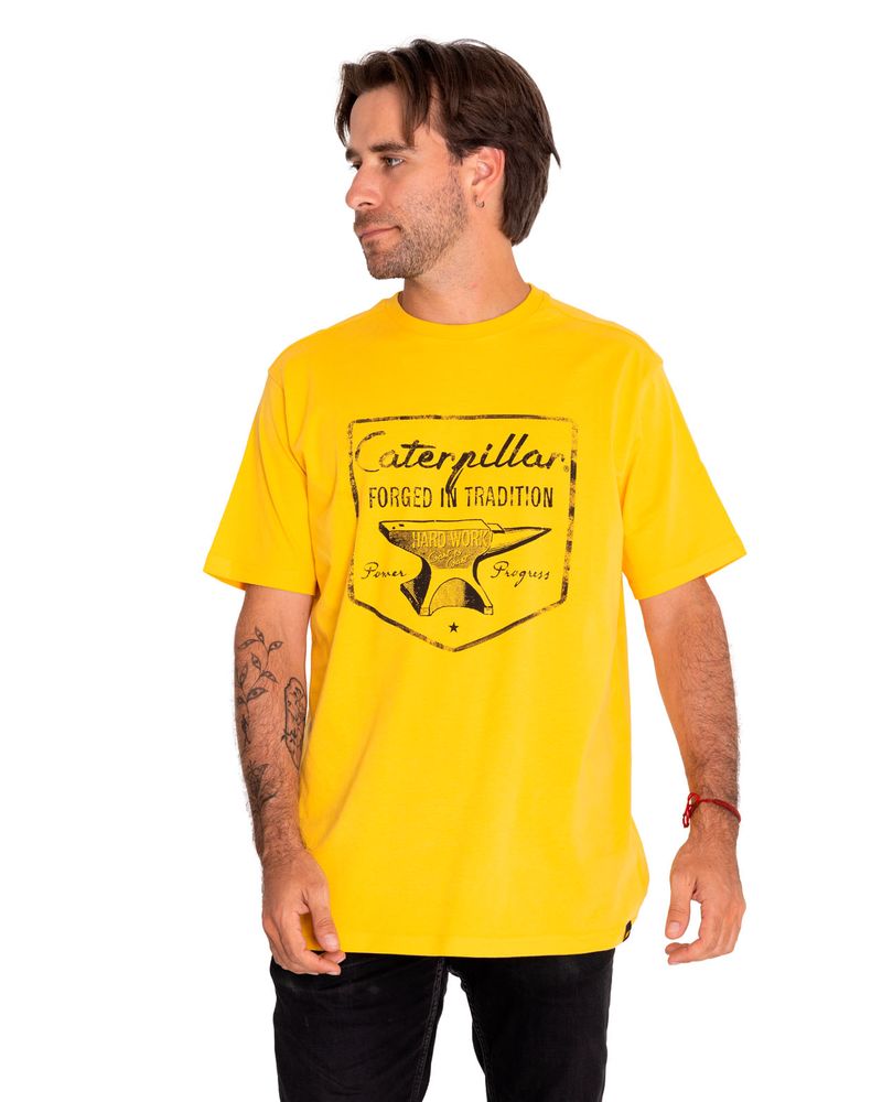 Polera-Manga-Corta-Casual-Hombre-Historic-Tradition-Graphic-Tee-9-Amarillo-Cat