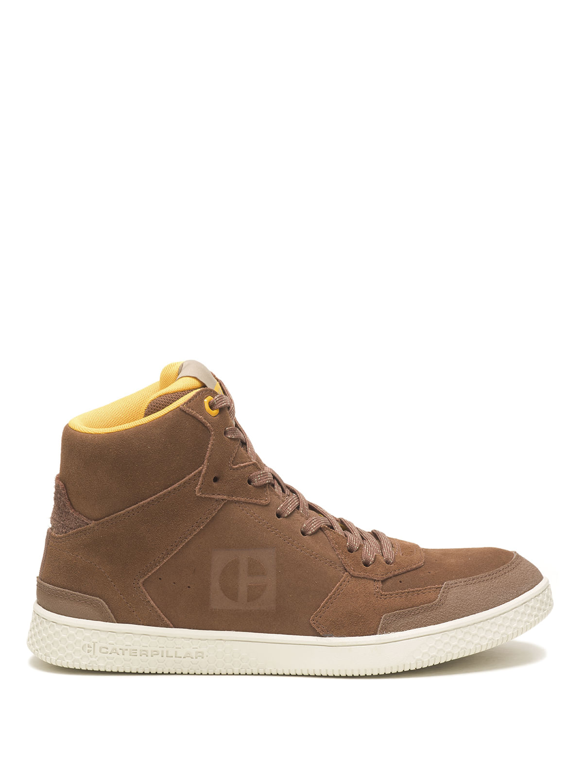 Zapatilla Con Caña Gamuza Hombre Pause Sport Mid Café Cat