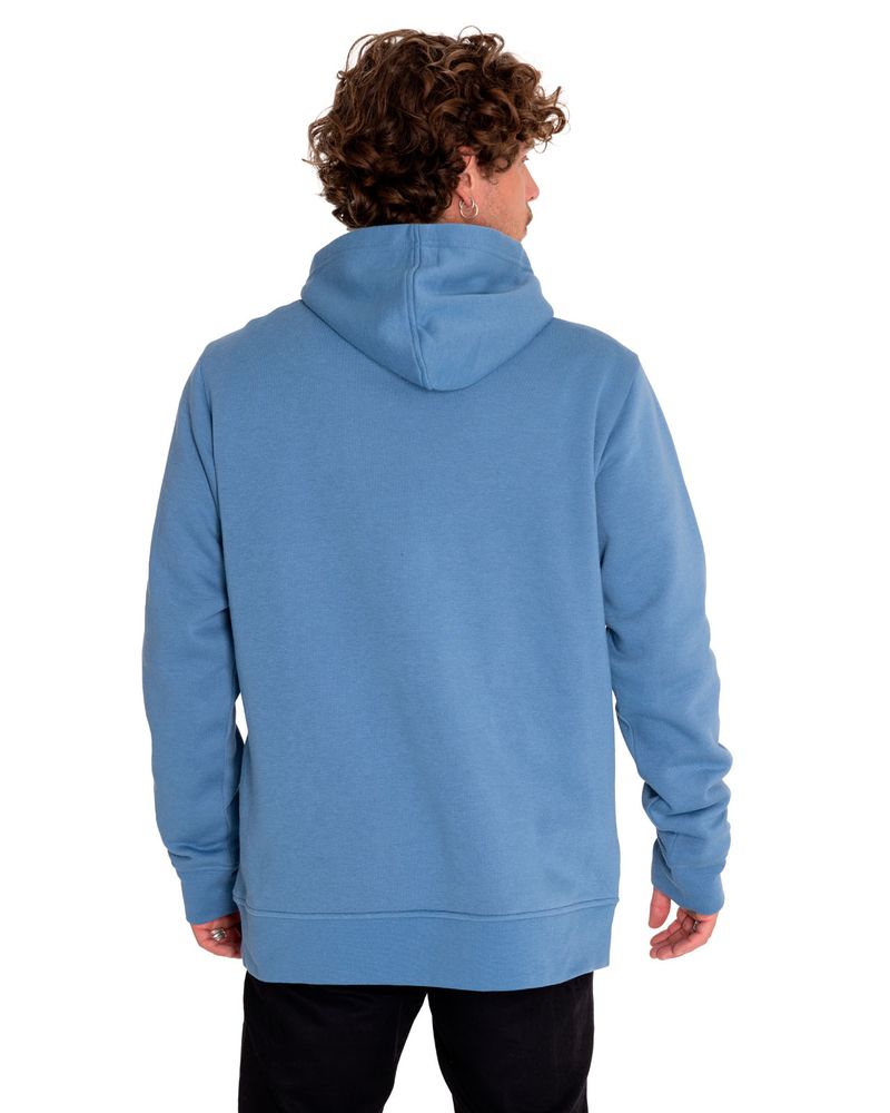 Poleron-Casual-Hombre-Fleece-Sleeve-Logo-Pullover-Hoodie-Azul-Cat