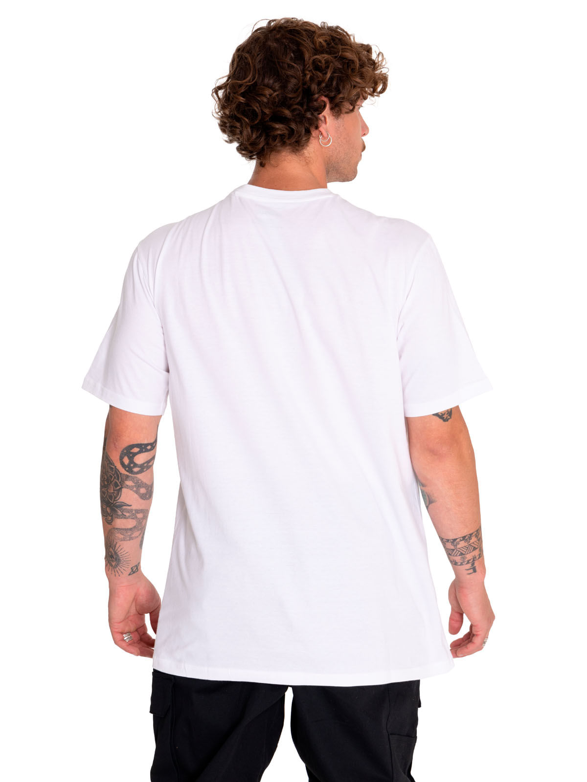 Polera Manga Corta Casual Hombre Photo Real Graphic Tee 8 Blanco Cat