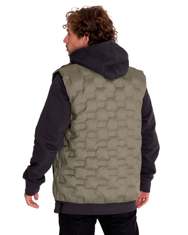 Chaqueta-Sin-Manga-Casual-Hombre-Foundation-Bonded-Insulated-Vest-Verde-Cat