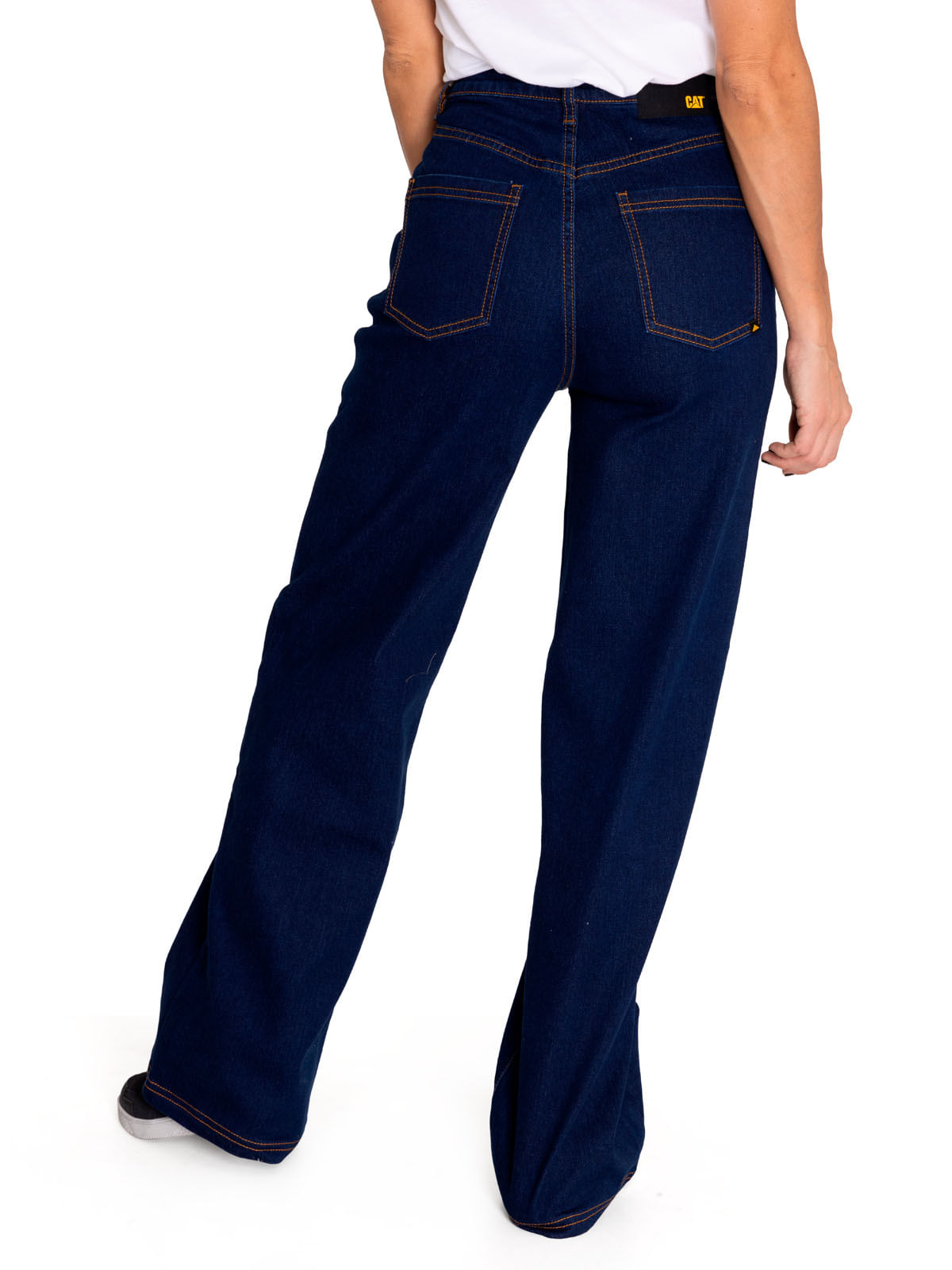 Jeans Denim Mujer Triblend Stretch Denim Wide Leg Azul Cat