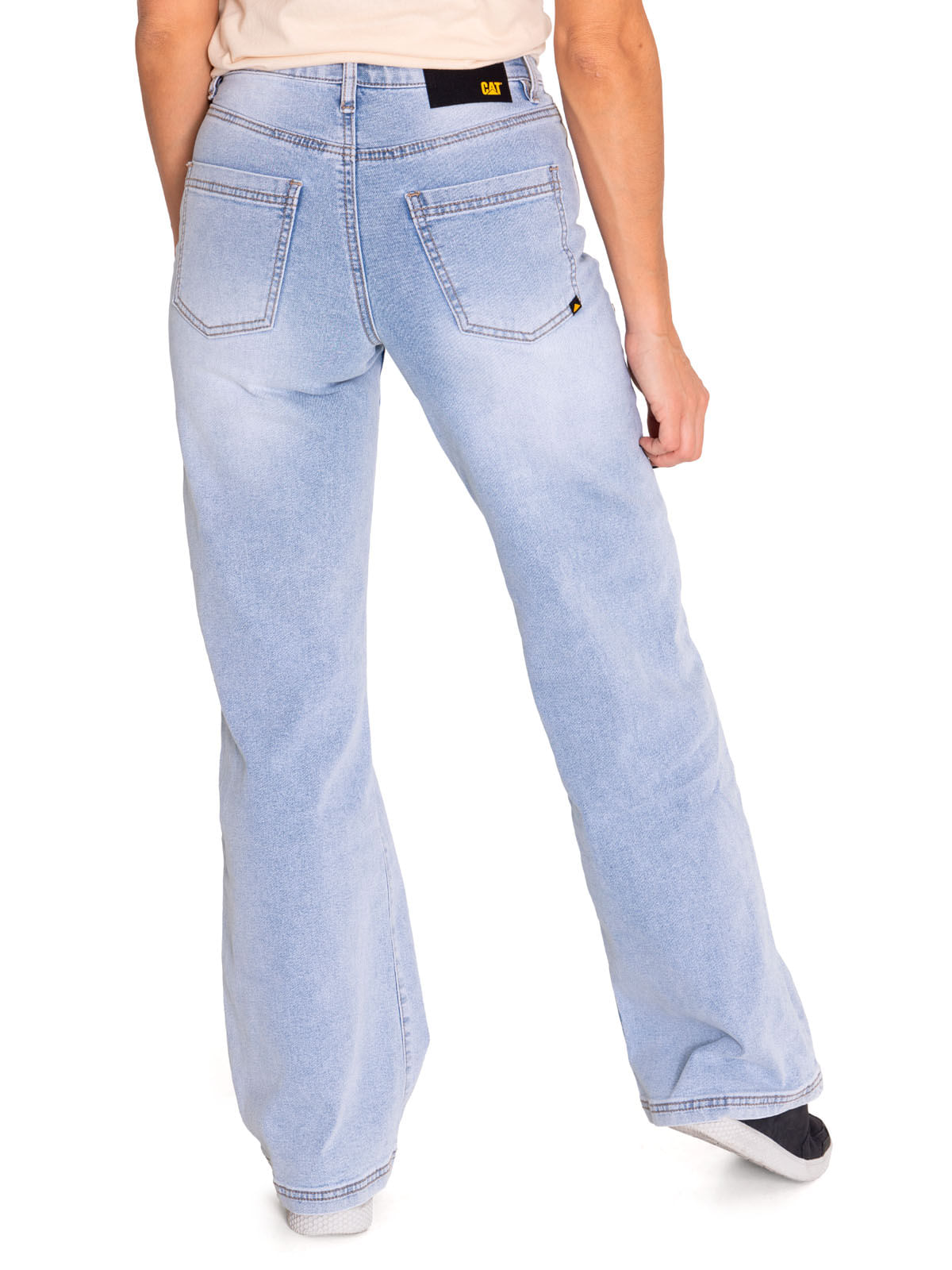 Jeans Denim Mujer Triblend Stretch Denim Wide Leg Gris Cat