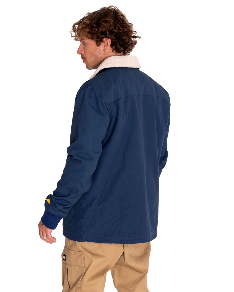 Chaqueta-Casual-Hombre-Sherpa-Lined-Chore-Jacket-Azul-Cat