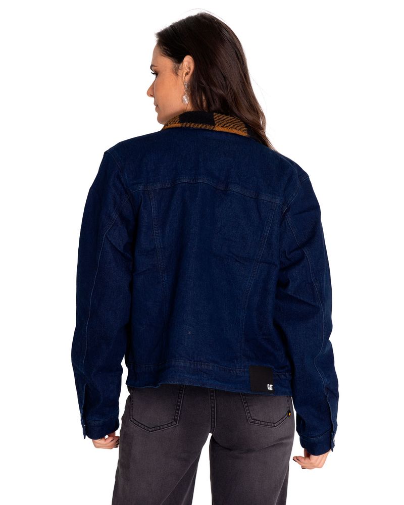 Chaqueta-Denim-Mujer-Denim-Plaid-Lined-Jacket-Azul-Cat