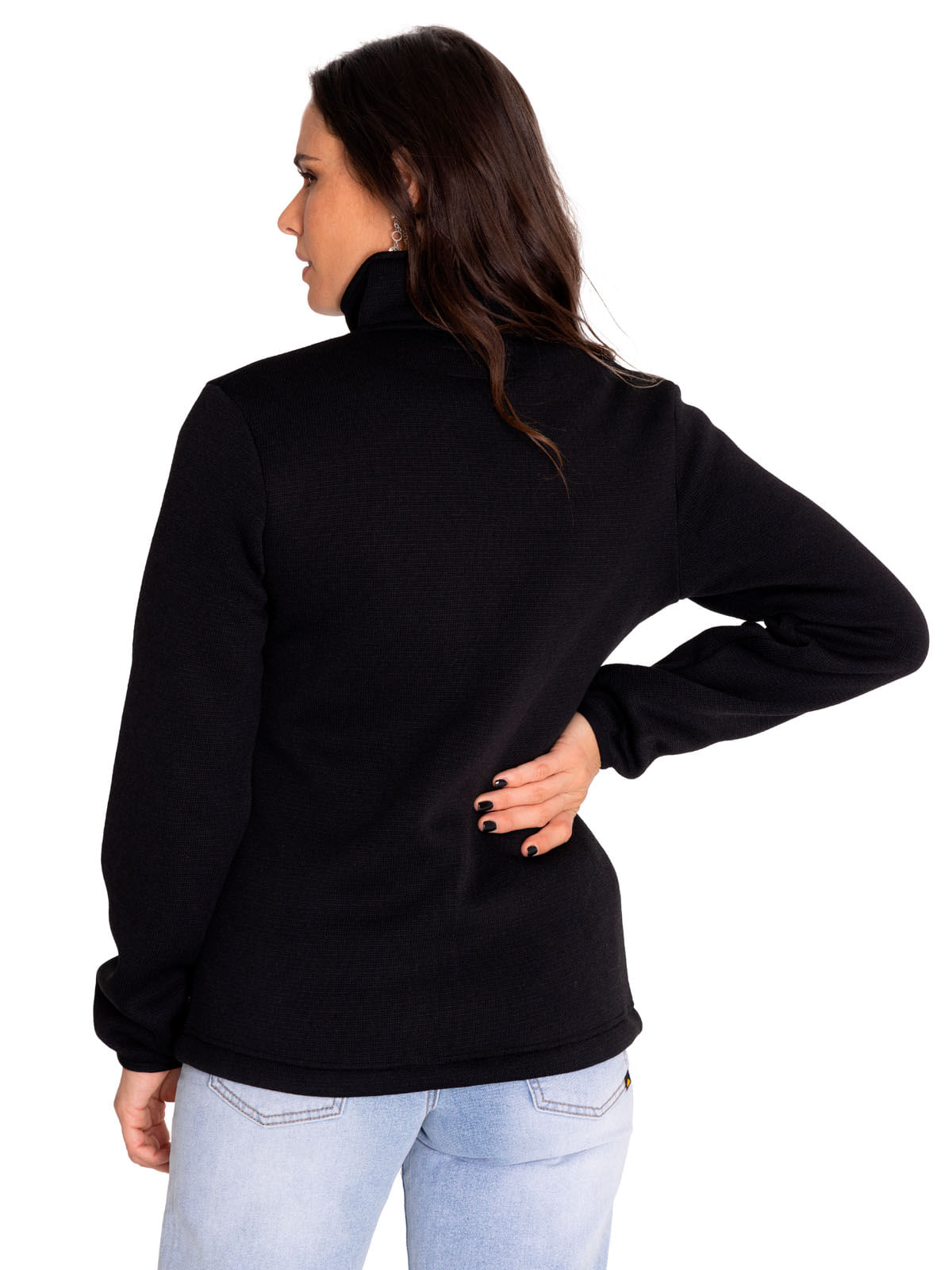 Polar Casual Mujer W Foundation Sweater Fleece Negro Cat