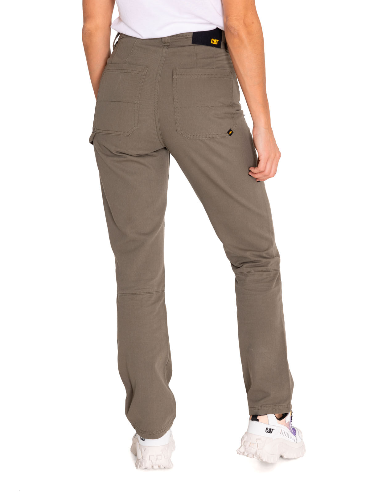 Pantalon Casual Mujer Double Front Utility Bottom Verde Cat