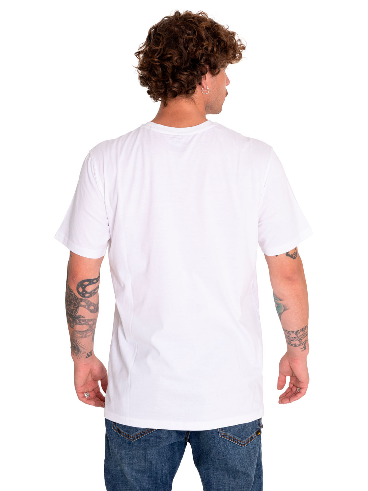 Polera Manga Corta Casual Hombre Historic Tradition Graphic Tee 6 Blanco Cat