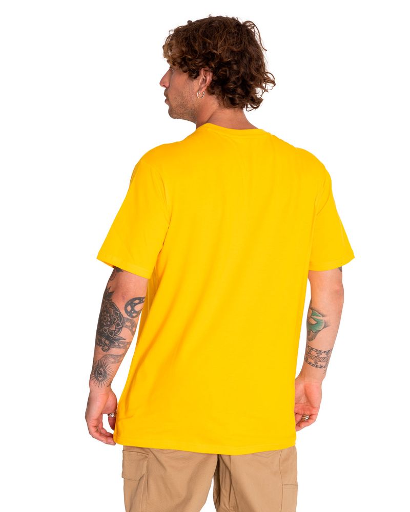 Polera-Manga-Corta-Casual-Unisex-Original-Fit-Logo-Tee-Amarillo-Cat