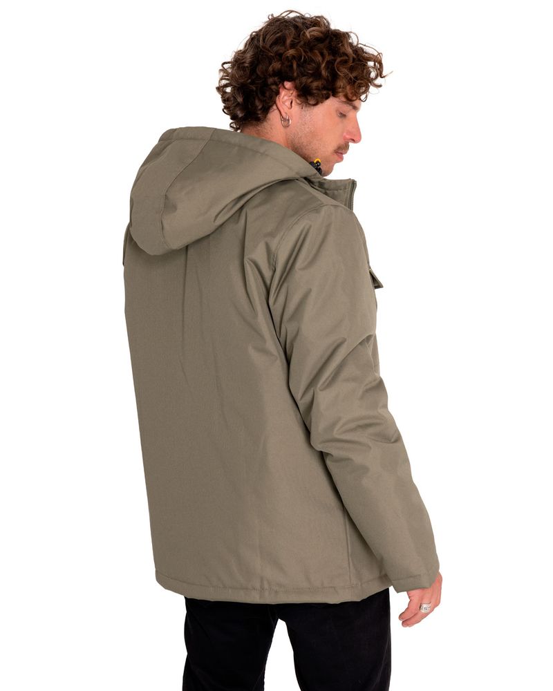 Chaqueta-Casual-Hombre-Heavyweight-Insulated-Hooded-Work-Jacket-Verde-Cat