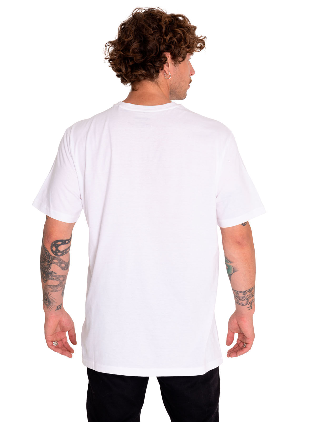 Polera Manga Corta Casual Hombre Photo Real Graphic Tee 2 Blanco Cat