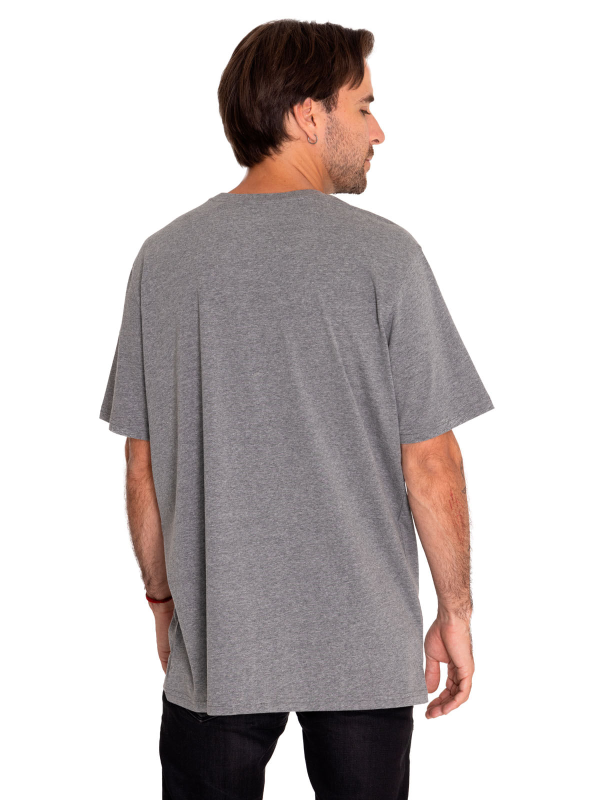 Polera Manga Corta Casual Hombre Foundation Pocket Tee With Logo Gris Cat