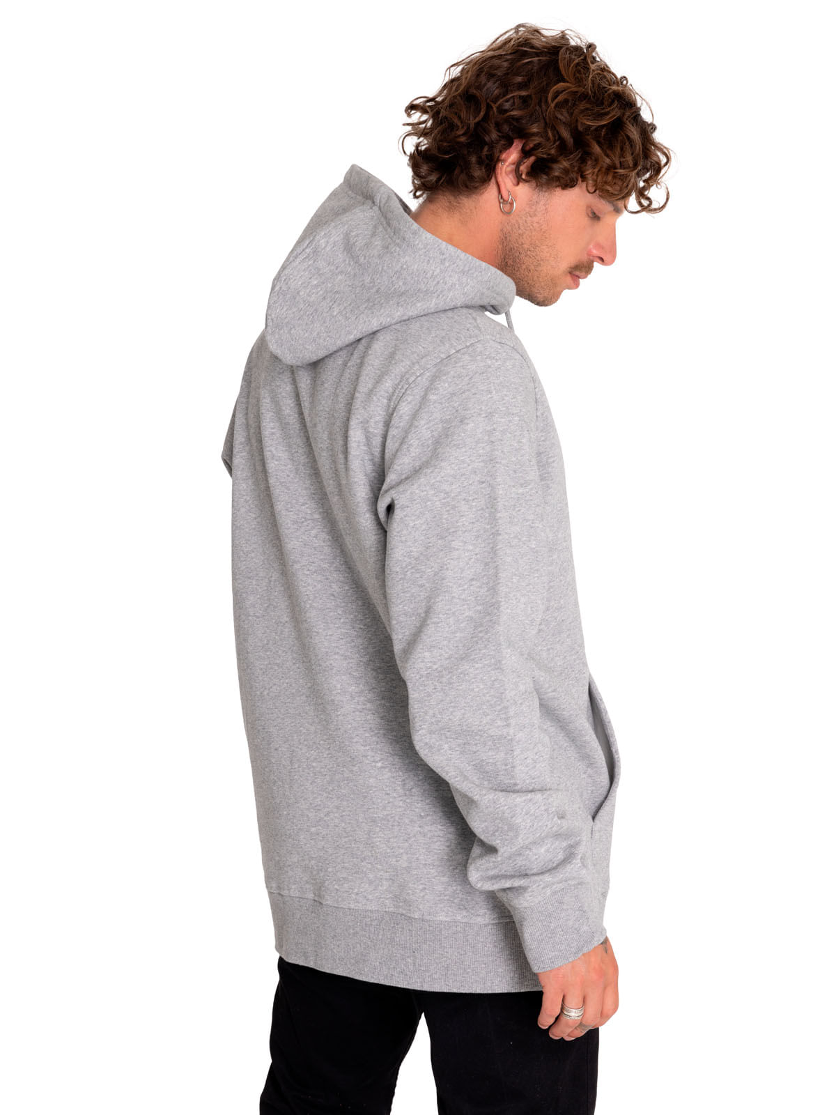 Poleron Casual Hombre Graphic Pullover Hoodie Gris Cat