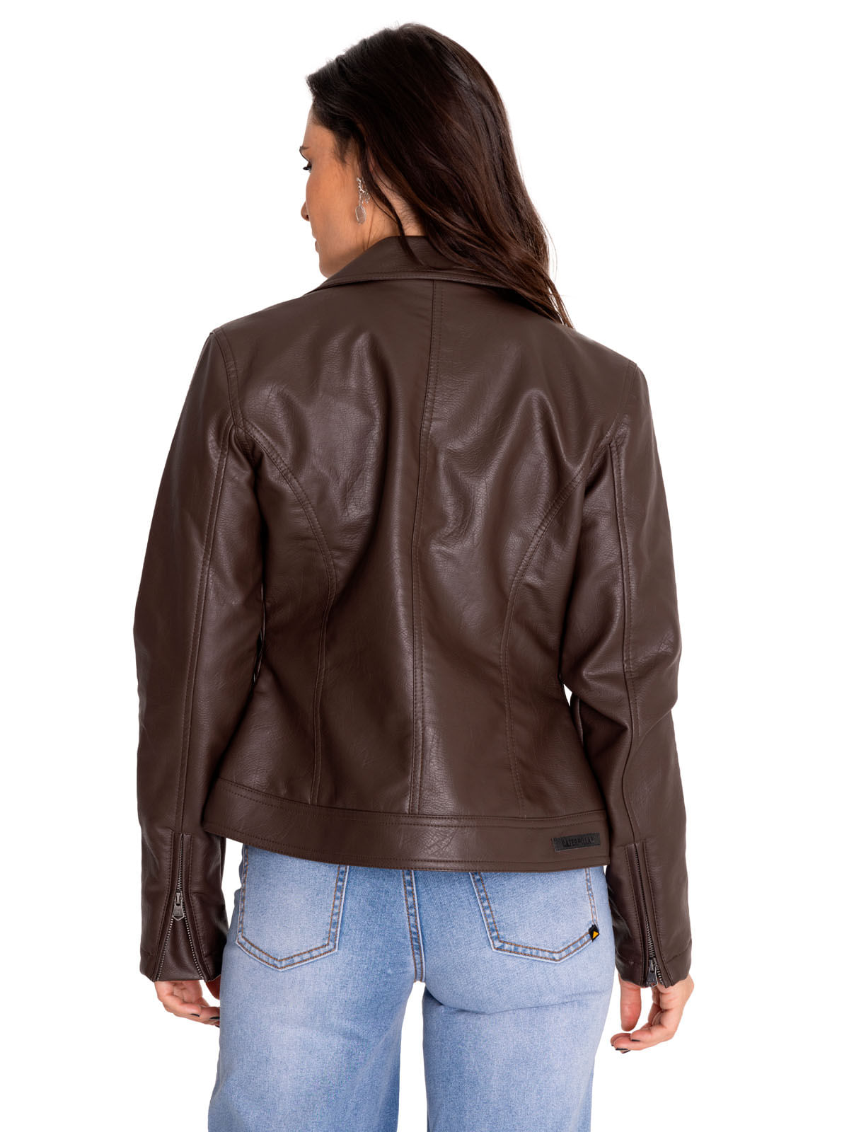 Chaqueta Cuero Mujer W Foundation Faux Leather Jacket Café Cat