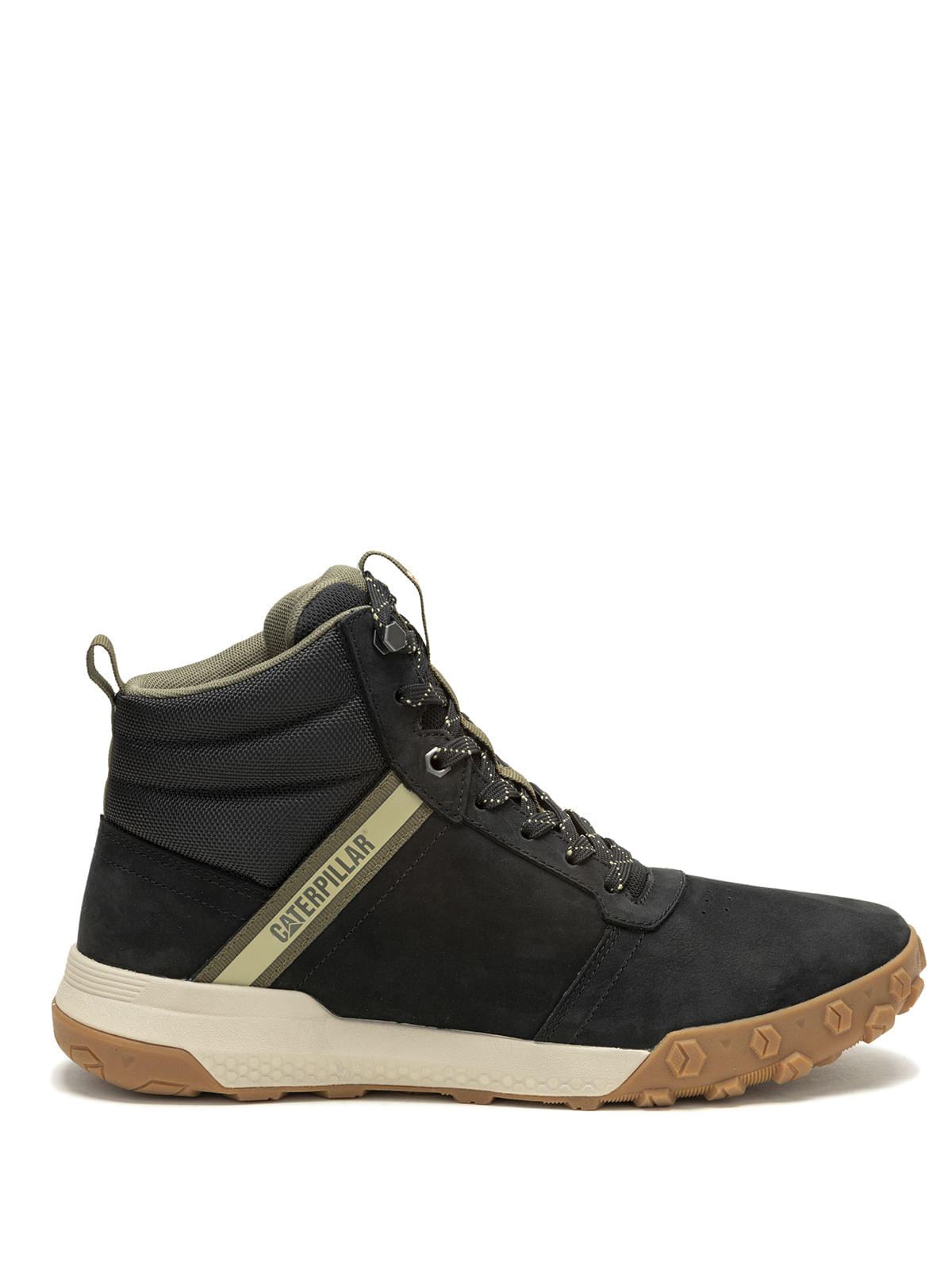 Zapatilla Con Caña Casual Hombre Hex Ready Mid Negro Cat