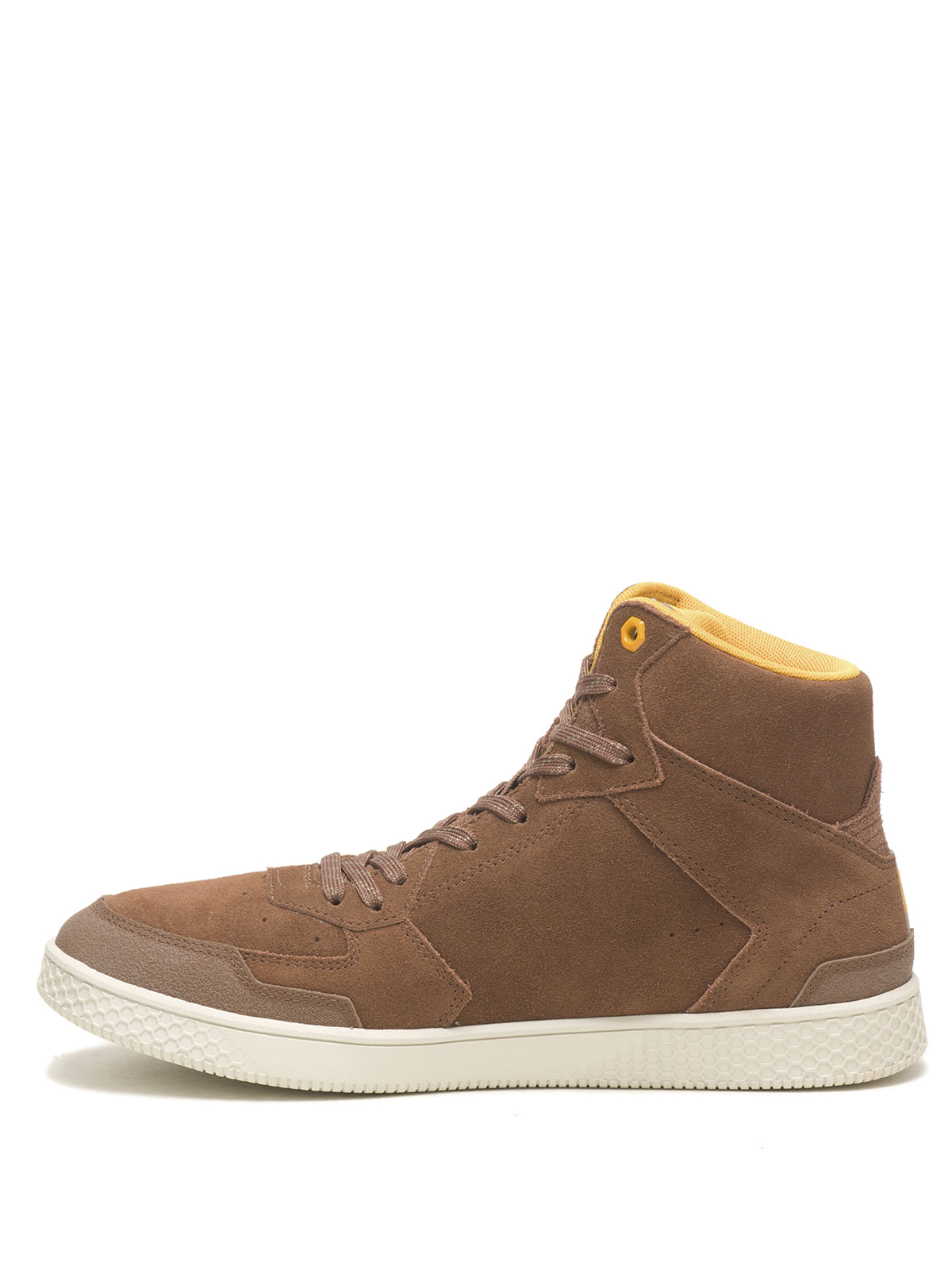 Zapatilla Con Caña Gamuza Hombre Pause Sport Mid Café Cat