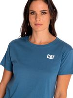 Polera-Manga-Corta-Casual-Mujer-Cat-Logo-Tee-Azul-Cat