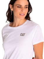 Polera-Manga-Corta-Casual-Mujer-Cat-Logo-Tee-Blanco-Cat