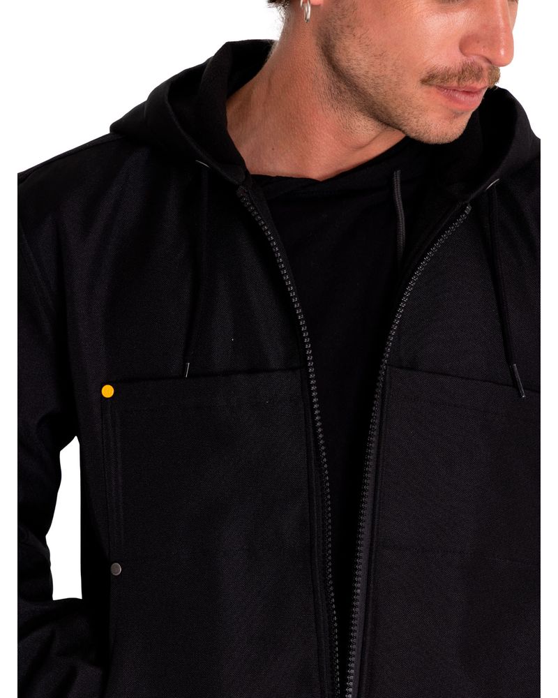 Chaqueta-Casual-Hombre-Bonded-Fleece-Lined-Work-Jacket-Negro-Cat