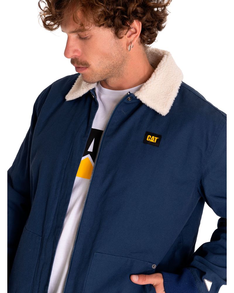 Chaqueta-Casual-Hombre-Sherpa-Lined-Chore-Jacket-Azul-Cat