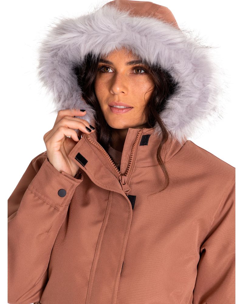 Chaqueta-Casual-Mujer-Mediumweight-Insulated-Hooded-Jacket-Gris-Cat