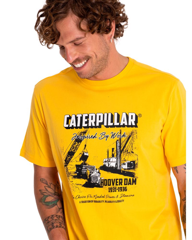 Polera-Manga-Corta-Casual-Hombre-Historic-Tradition-Graphic-Tee-6-Amarillo-Cat