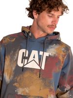 Poleron-Casual-Hombre-Fleece-Cat-Logo-Printed-Pullover-Hoodie-Multicolor-Cat
