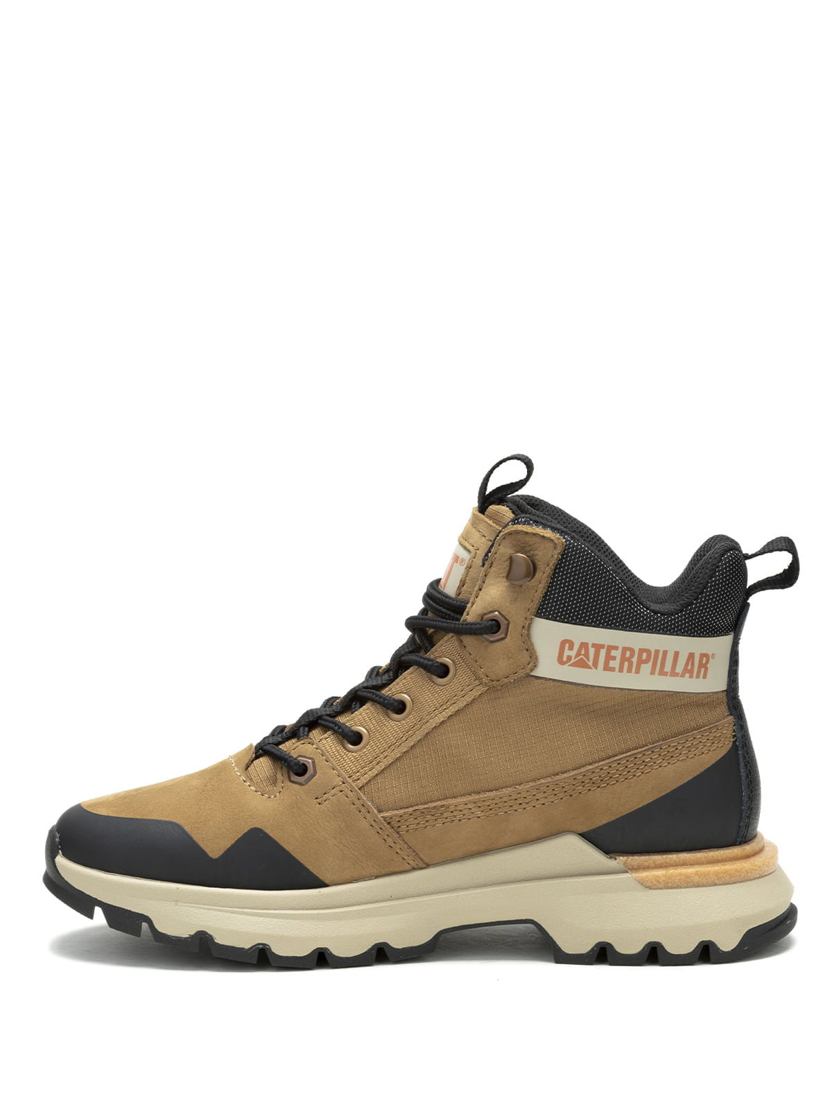 Zapatilla Con Caña Casual Mujer Colorado Sneaker Beige Cat