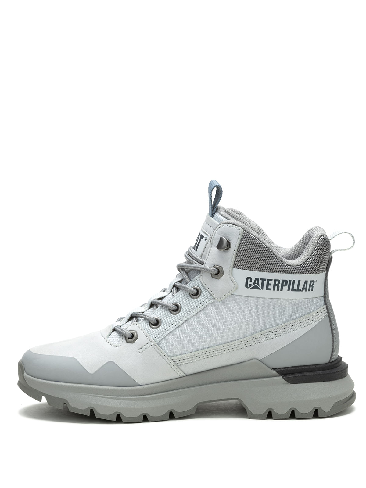 Zapatilla Con Caña Casual Mujer Colorado Sneaker Gris Cat