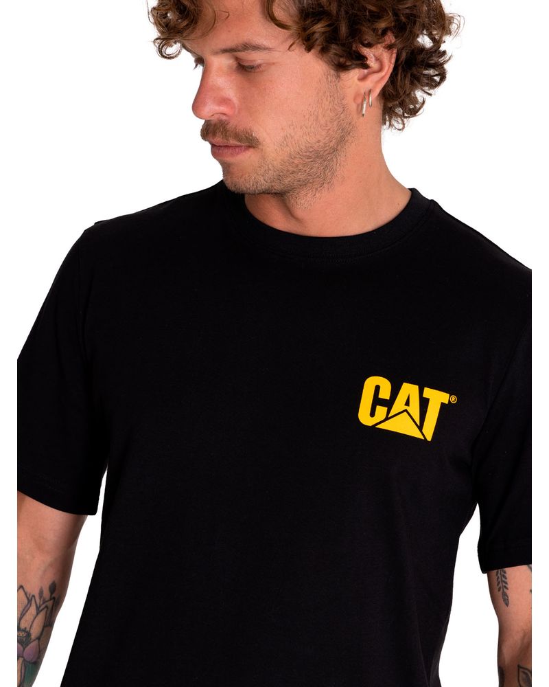 Polera-Manga-Corta-Casual-Hombre-Graphic-Tee-Negro-Cat