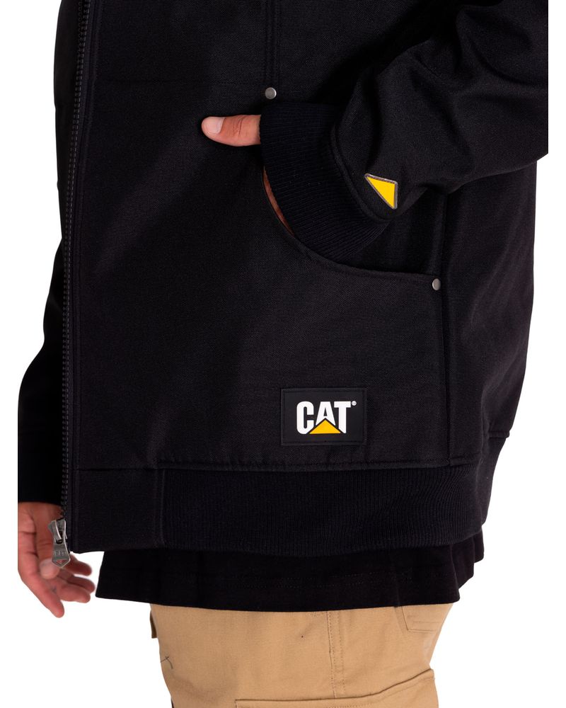 Chaqueta-Casual-Hombre-Bonded-Fleece-Lined-Work-Jacket-Negro-Cat