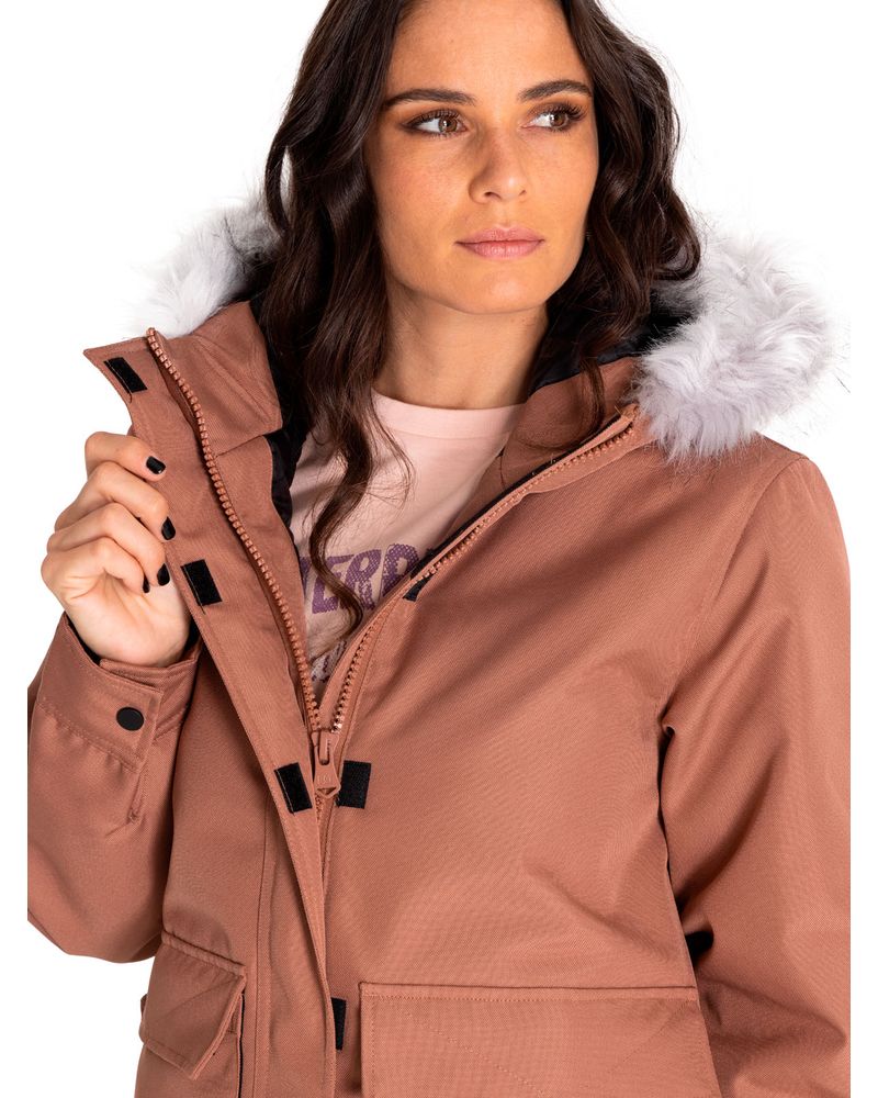 Chaqueta-Casual-Mujer-Mediumweight-Insulated-Hooded-Jacket-Gris-Cat