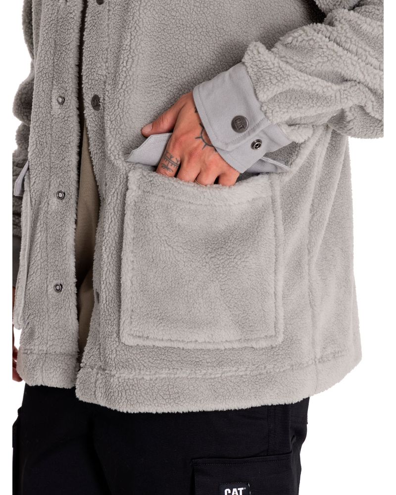 Polar-Casual-Hombre-Sherpa-Jacket-Gris-Cat