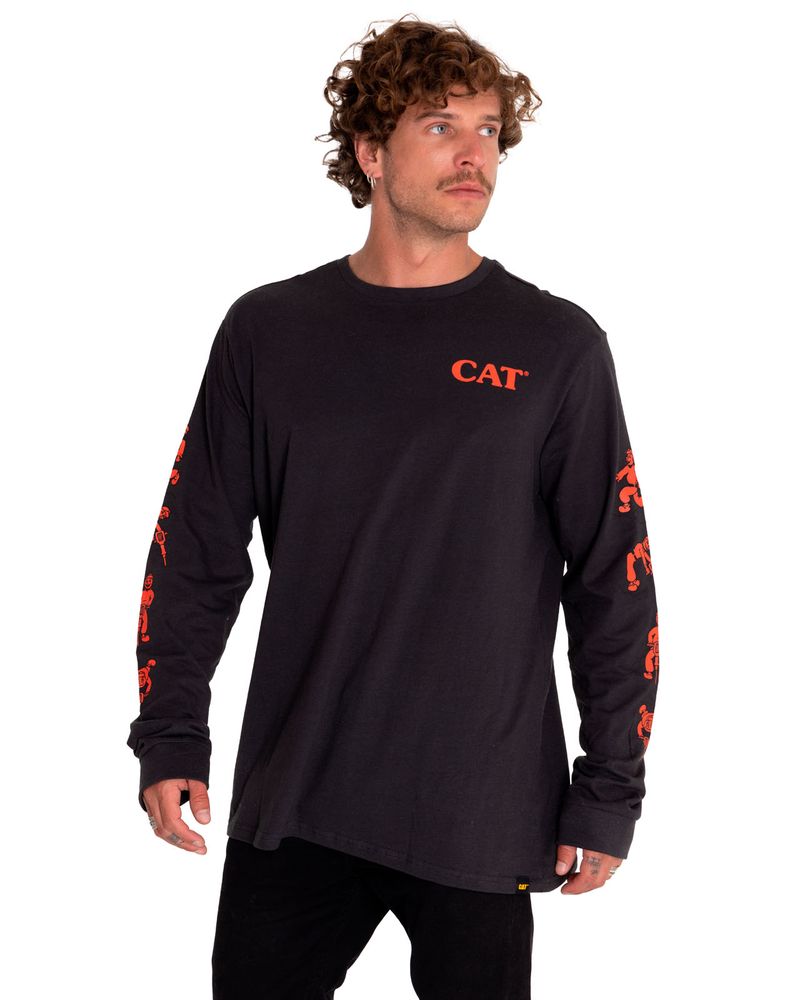 Polera-Manga-Larga-Casual-Hombre-Street-Vibes-Graphic-Tee-6-Negro-Cat