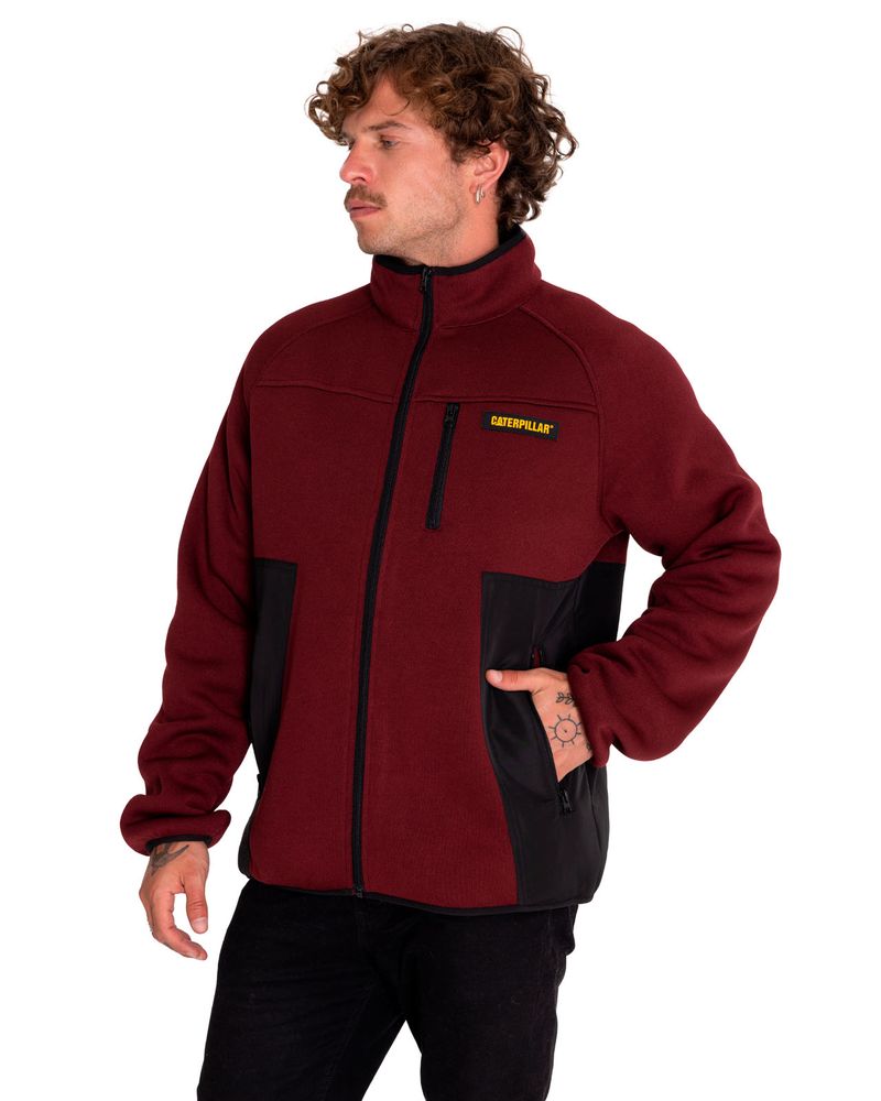 Polar-Casual-Hombre-Century-Polar-Fleece-Jacket-Rojo-Cat