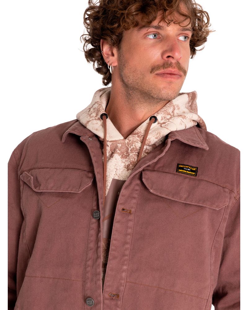 Chaqueta-Casual-Unisex-Heritage-Uniform-Twill-Shirt-Jacket-Gris-Cat