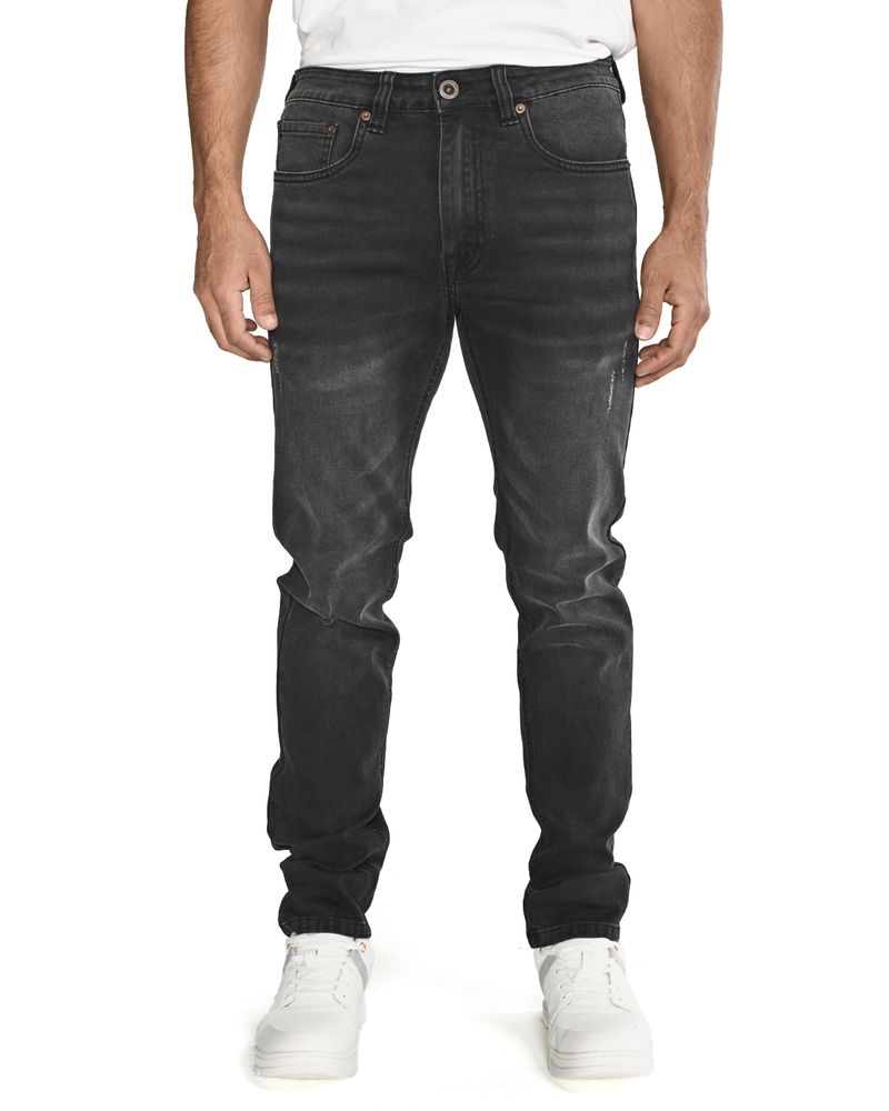 Jeans-Casual-Hombre-Triblend-Stretch-Denim-Skinny-Gris-Cat