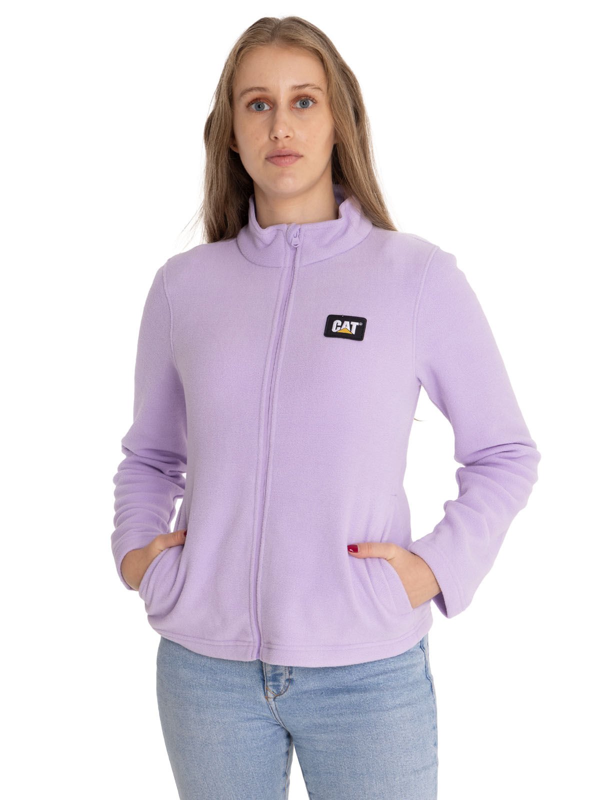 Polar Casual Mujer Women'S Microfleece Full Zip Morado Cat