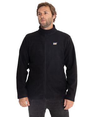 Polar Casual Hombre Microfleece Full Zip Negro Cat