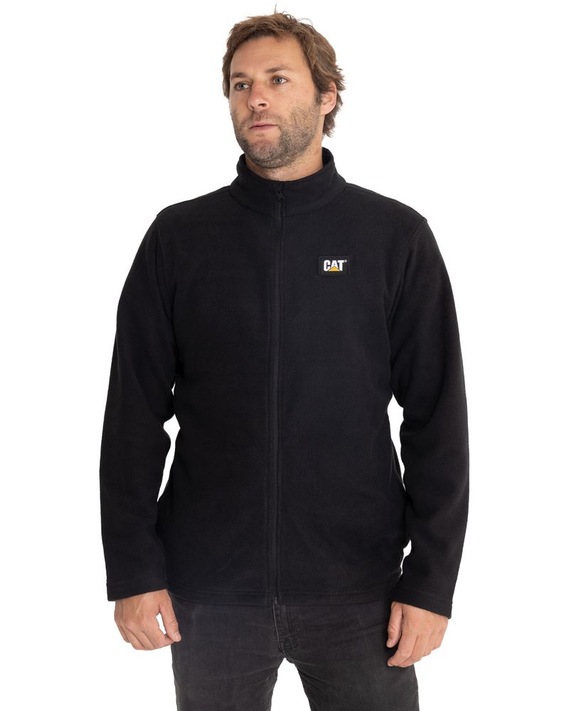 Polar-Casual-Hombre-Microfleece-Full-Zip-Negro-Cat