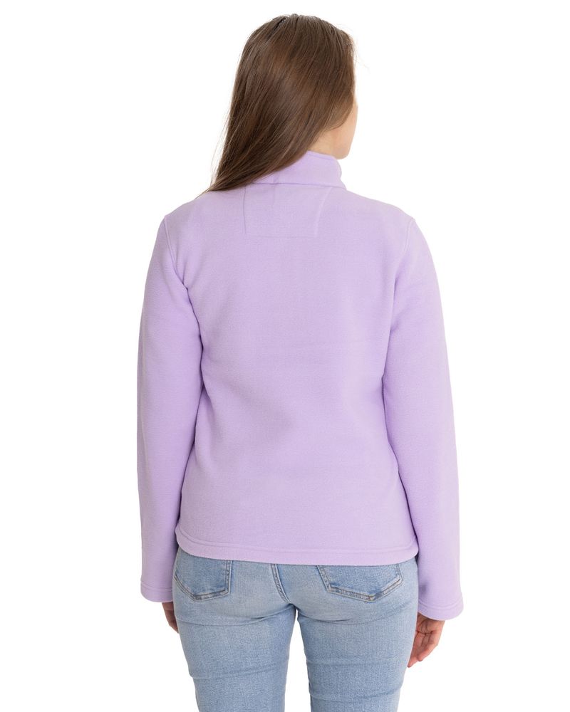 Polar-Casual-Mujer-Women-S-Microfleece-Quarter-Zip-Morado-Cat