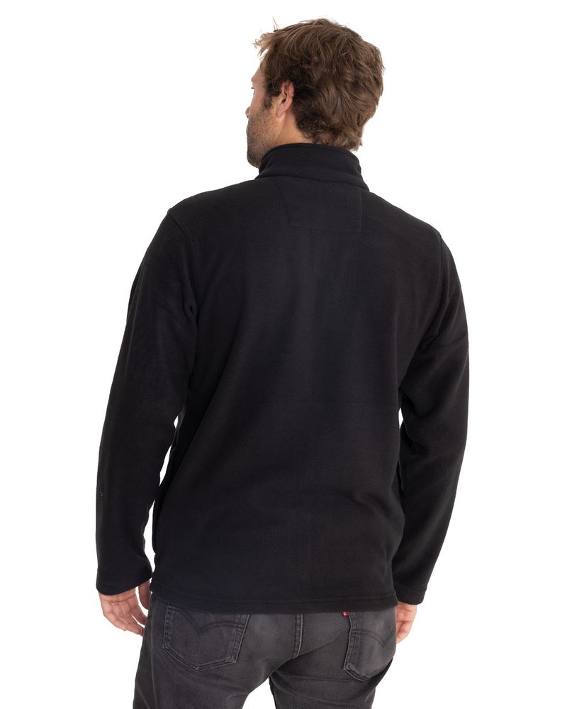 Polar-Casual-Hombre-Microfleece-Full-Zip-Negro-Cat