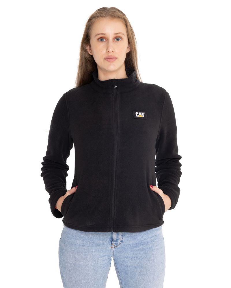 Polar-Casual-Mujer-Women-S-Microfleece-Full-Zip-Negro-Cat