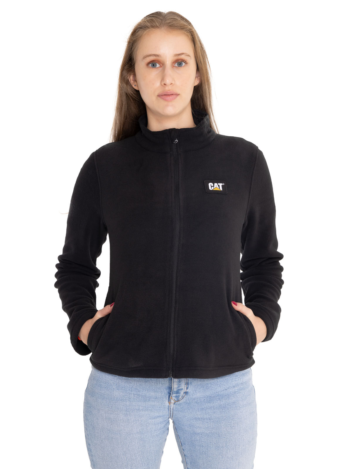 Polar Casual Mujer Women'S Microfleece Full Zip Negro Cat