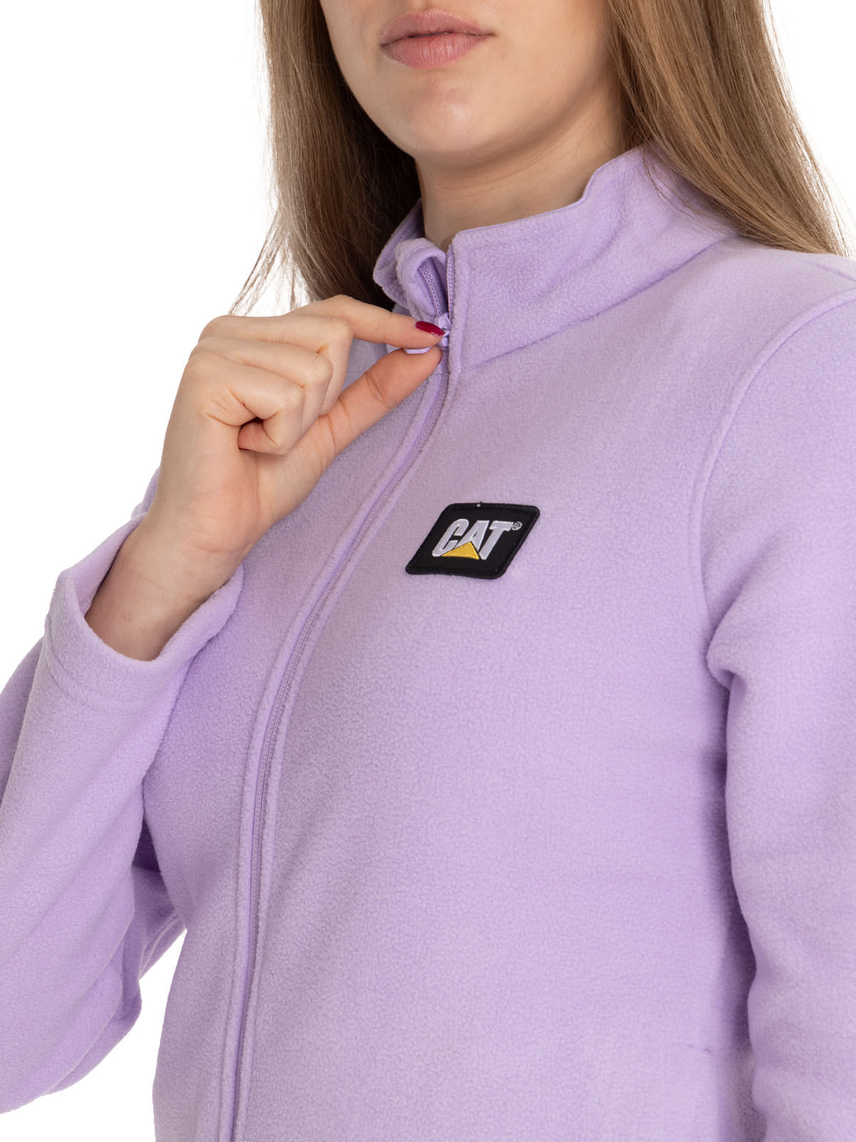 Polar Casual Mujer Women'S Microfleece Full Zip Morado Cat