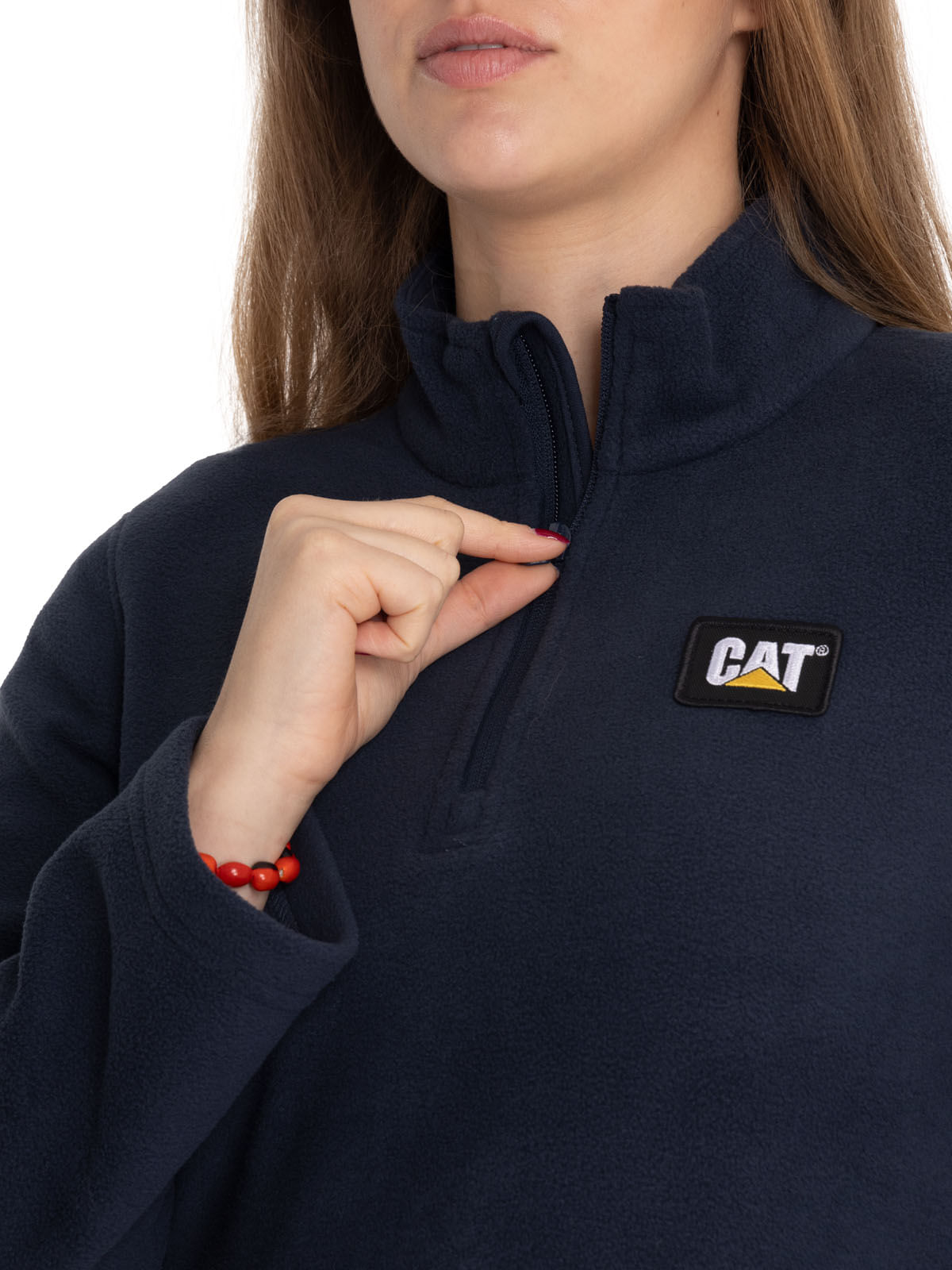 Polar Casual Mujer Women'S Microfleece Quarter Zip Azul Cat